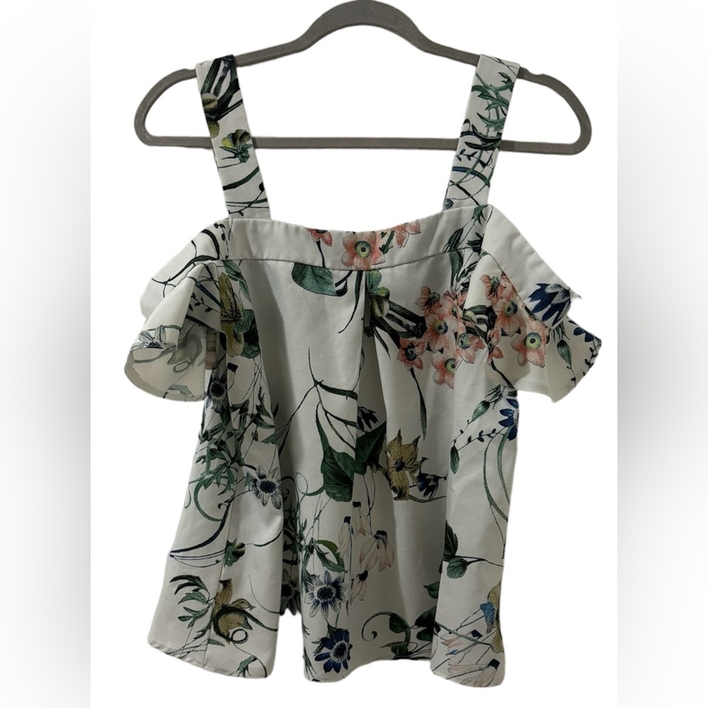 Griffin flower print off shoulder shirt